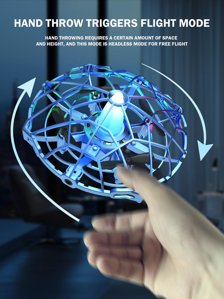 2.4G RC Drone with Hand Throw Launch, One Key Return, Altitude Hold, Cool Toys Gifts for Teens Boys Girls