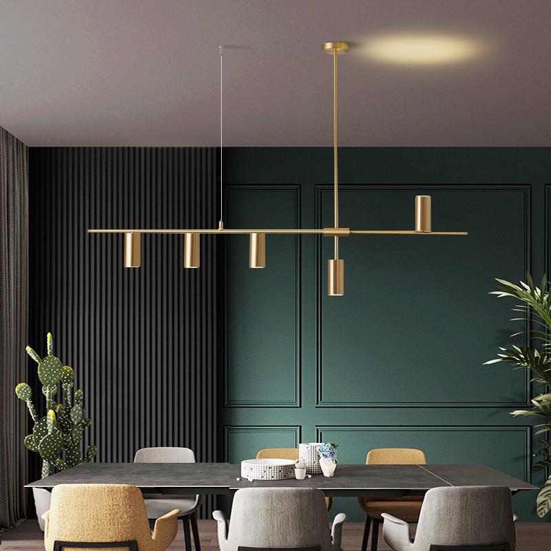 Nordic Modern Minimalist Long Strip Spotlight Fixture for Dining Room, Living Room, or Bar Counter.