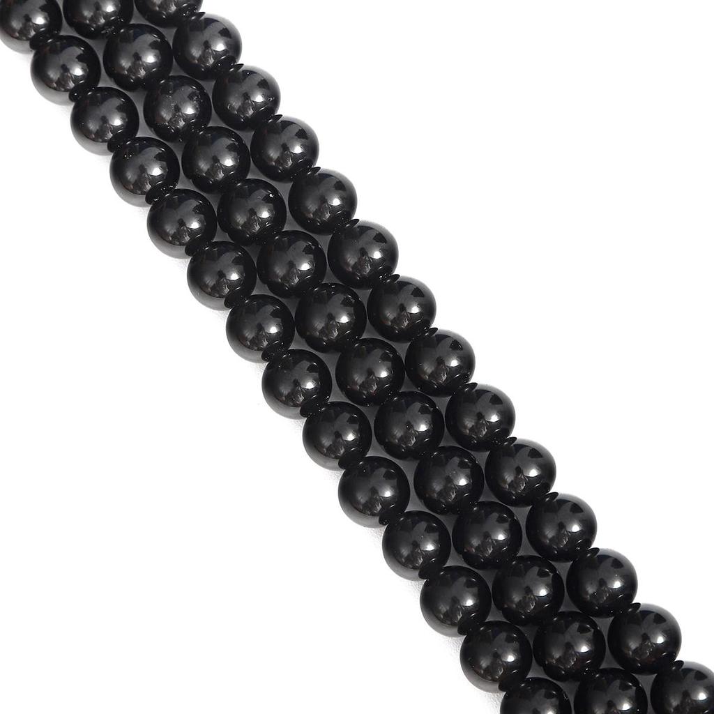 32-62 stk natursteinperler svarte obsidian runde perler for smykkelaging DIY armbånd halskjede