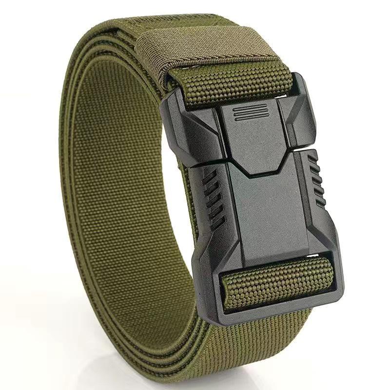 Cobra Waistband Men's Elastic Canvas Tactical Belt - Versatile for Casual, Work, and Outdoor Training