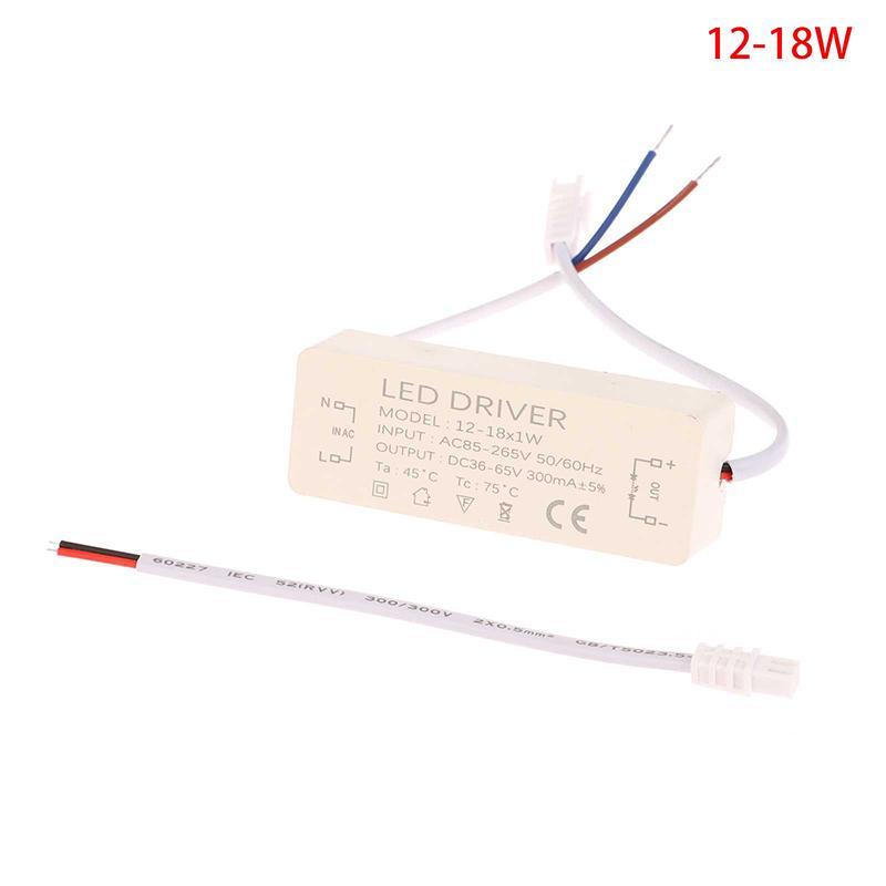 Led Driver 300Ma 1-3W 3-5W 4-7W 8-12W 12-18W 18-25W 25-36W 20/30/36W Led Power Supply Unit Ac85-265V Led Lighting Transformers