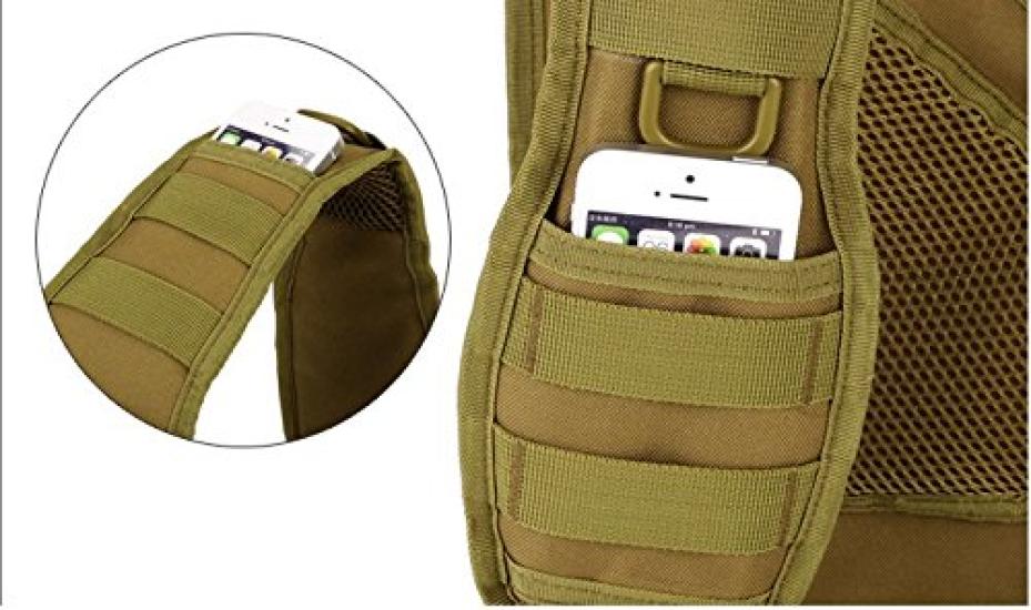 PHOENIX IKKI Ranger Bag with Various Available in 6 Molle Ideal for Overnight and Outdoor Crossbody Camera Brown Pockets, Colors, Camouflage,