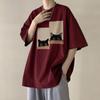 Y2K Men Cotton T-shirts Pullovers Short Sleeve Top All Match Couple T-shirts  Men Women