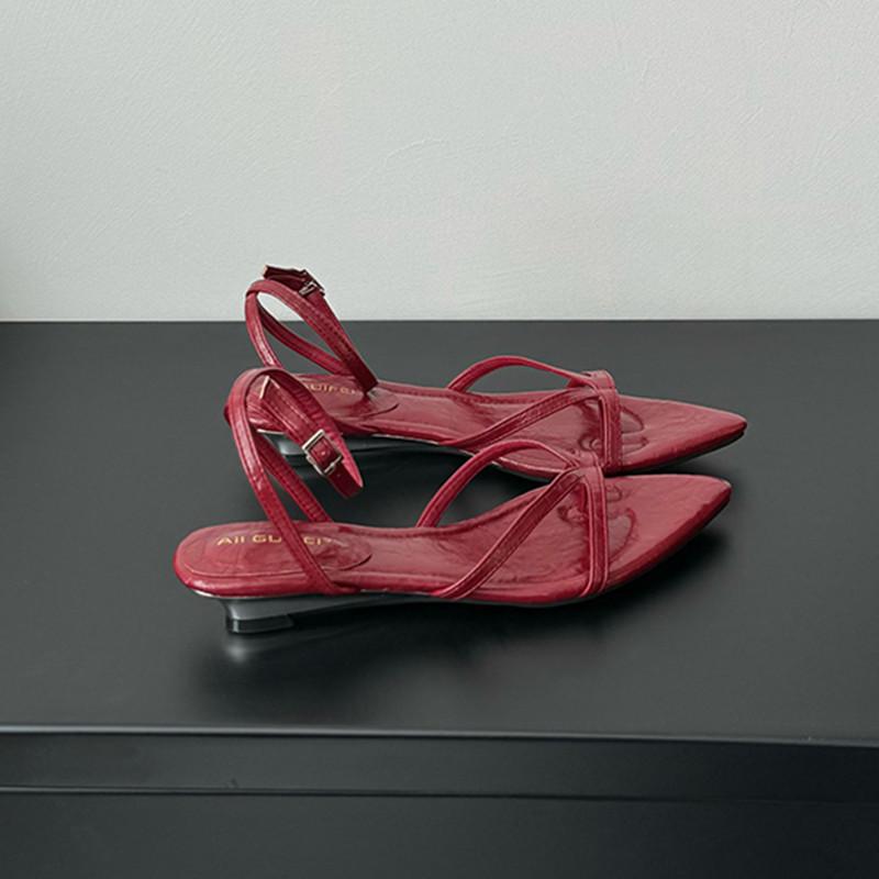 Bailamos Summer Women Sandals Fashion Narrow Band Ladies Sandal Shoes Low Heel Outdoor Dress Gladiator Shoes Mujer