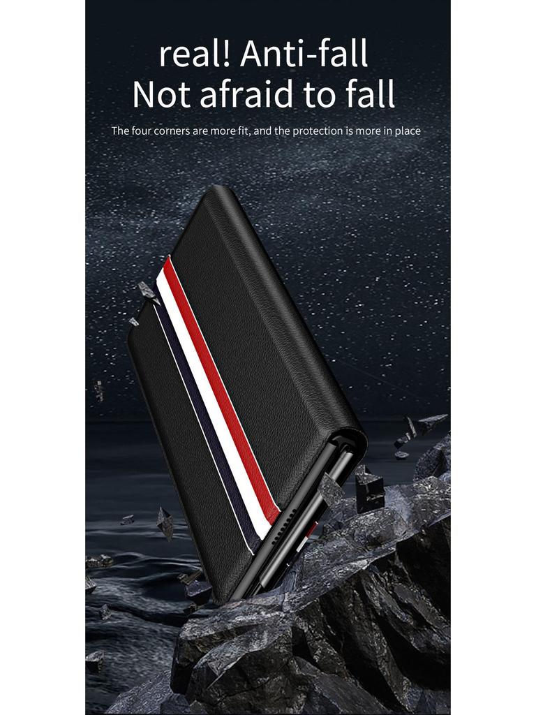 Compatible Samsung Z Fold7 Case with Card Slot - Full Coverage, Anti-Fall Leather for Z Fold5/4/3/2