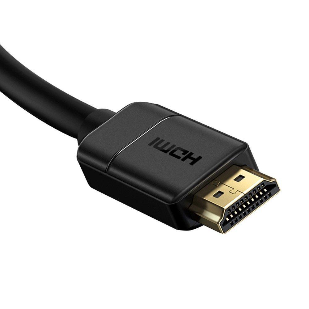Baseus 3m HDMI 2.0 Kabel - 4K 60Hz, 3D HDR, 18Gbps – Schwarz (Modell: CAKGQ-C01)