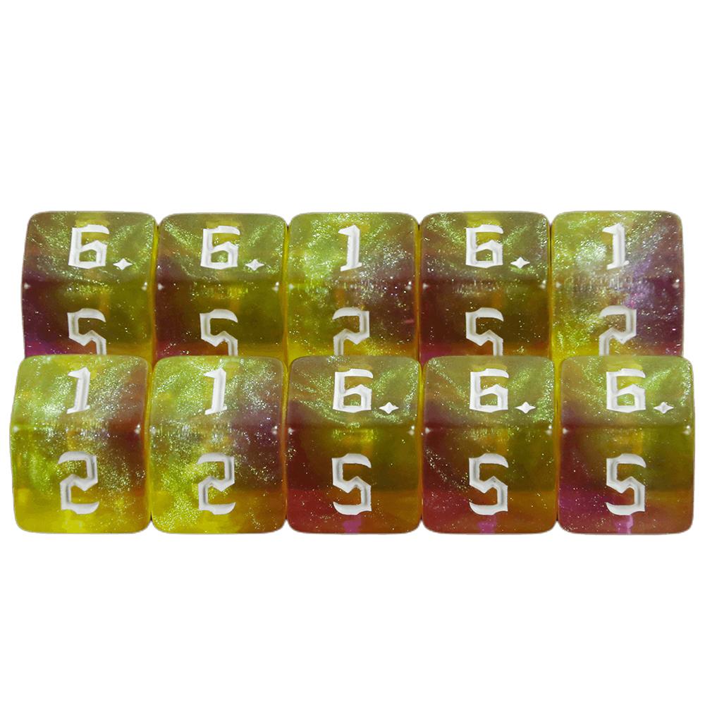 D6 Polyhedral Dice Set 10pcs 6 Sided Digital Dices Table Board Game for Bar Club Party Accessories