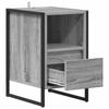 Nightstand Sonoma Grey 39.5 x 30 x 50 cm Engineered Wood