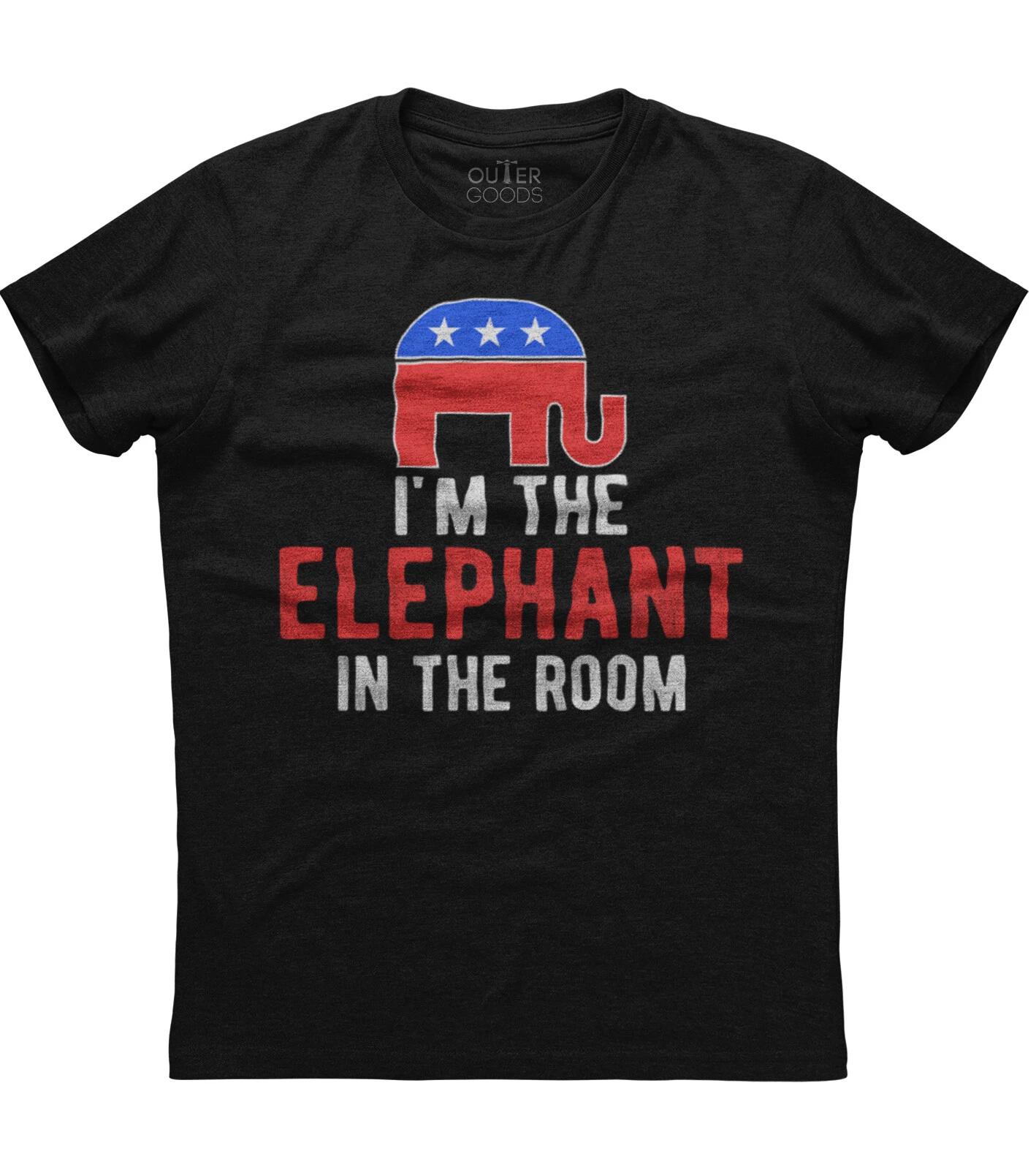 I m The Elephant In The Room Republican Conservative Unisex Black T-Shirt S