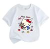 Cute Hugging Teddy Bear Print Kids 100% Cotton Crew Neck Sho