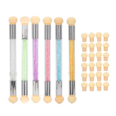 6pcs Sponge Nail Brushes Ombre Sponge Nail Art Tool Pens Nail Gradient Sponge Brushes
