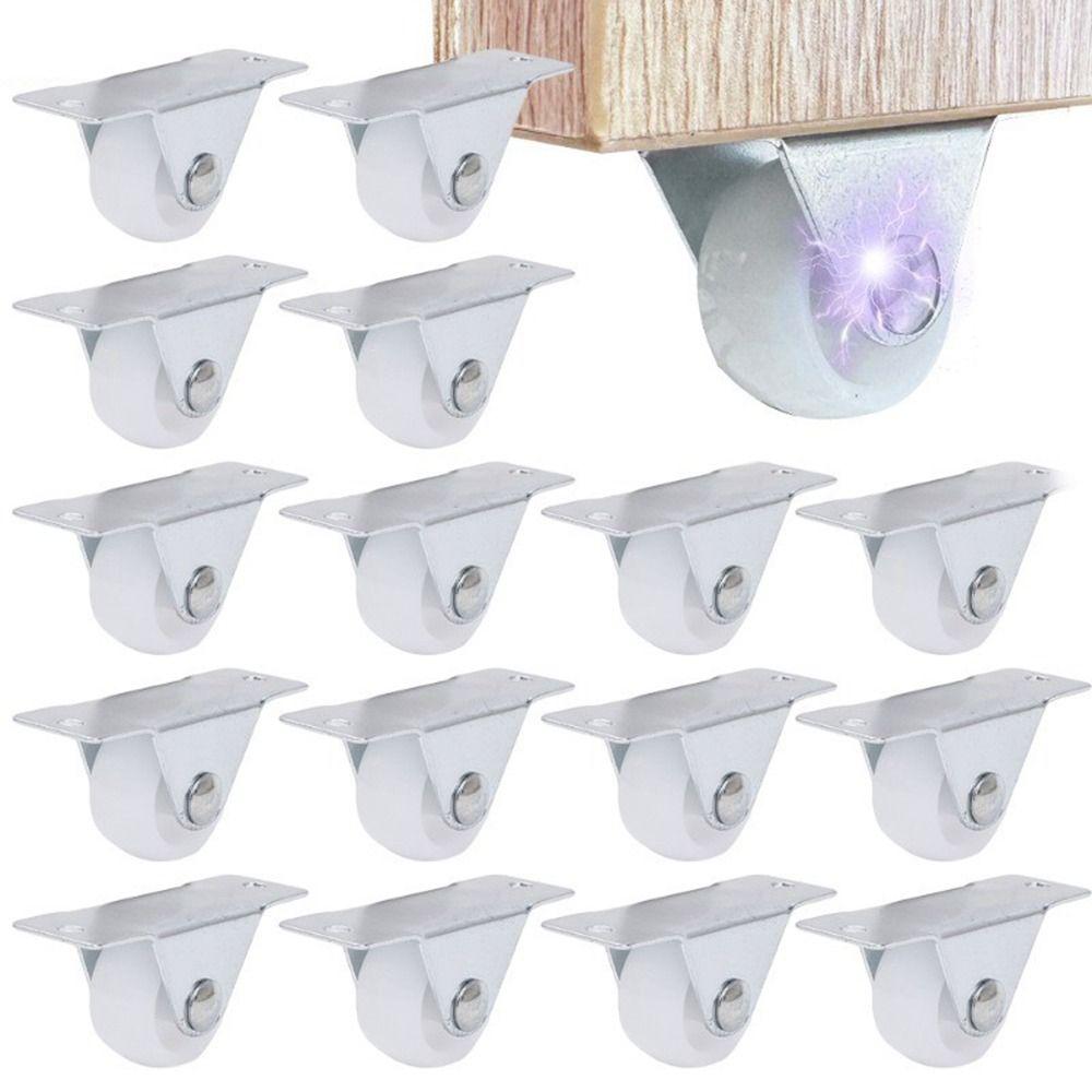 

8Pcs Small Directional Casters Trash Can Storage Box Laundry Basket Guide Rails Wheel 8Pcs Short