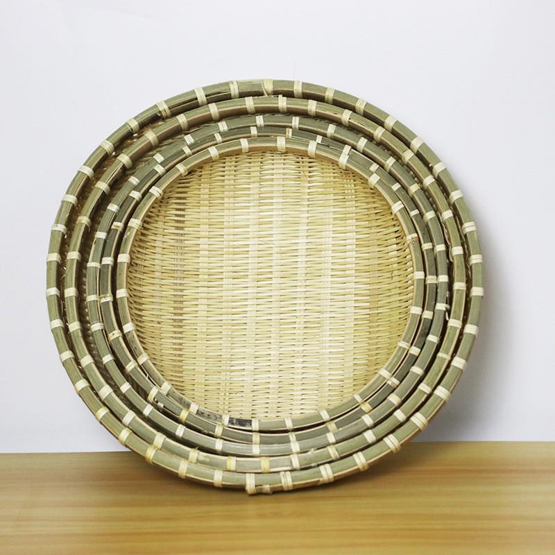 Geflochtener Bambus-Worfelkorb: Kehrblech, Reissieb, Dampfbrötchenkorb, Aufbewahrungskorb, Spülwanne für Gemüse in der Küche