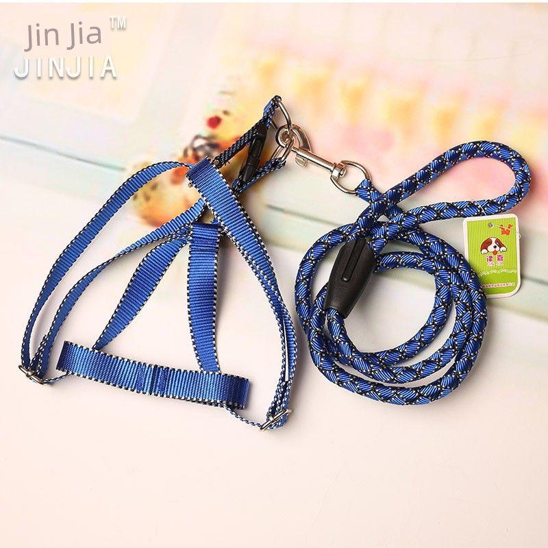 

Medium and Large Dog Pet Dog Leash Vest Pet Chest Strap Dog Walking Rope Pet Supplies S-back bandwidth 1.5cm [7.50 kg-12.50 kg]] Blue