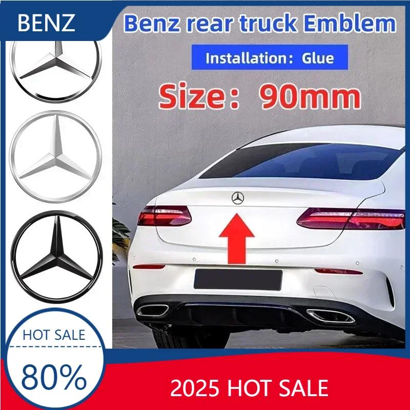 WTIUI1 For MERCEDES-BENZ AMG New 2025 3D ABS silver/Black 9cm 90mm Car Rear Tail Trunk Emblem Badge Sticker Decals For Mercedes Benz W1