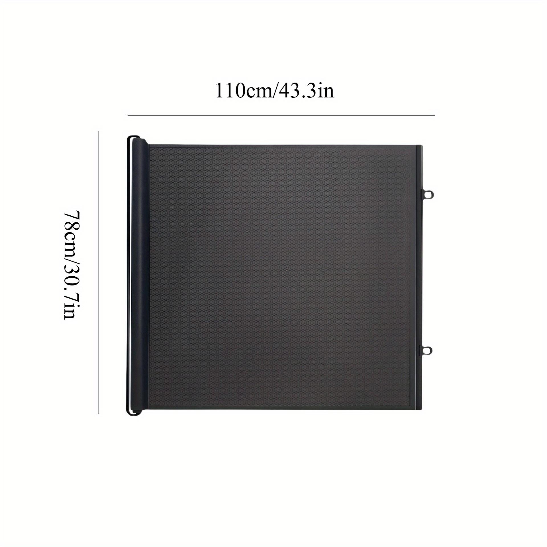 

[1 шт. Выдвижная калитка для питомцев] 1 шт. Выдвижная черная ПВХ калитка для питомцев | Безопасный забор без сверления для внутренних лестниц, вольер для питомцев с функцией автоматического закрывания 110*78cm