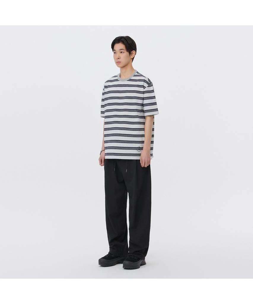Keoseuuteommellou Gray Striped T-Shirt Cwtam26423Gyx