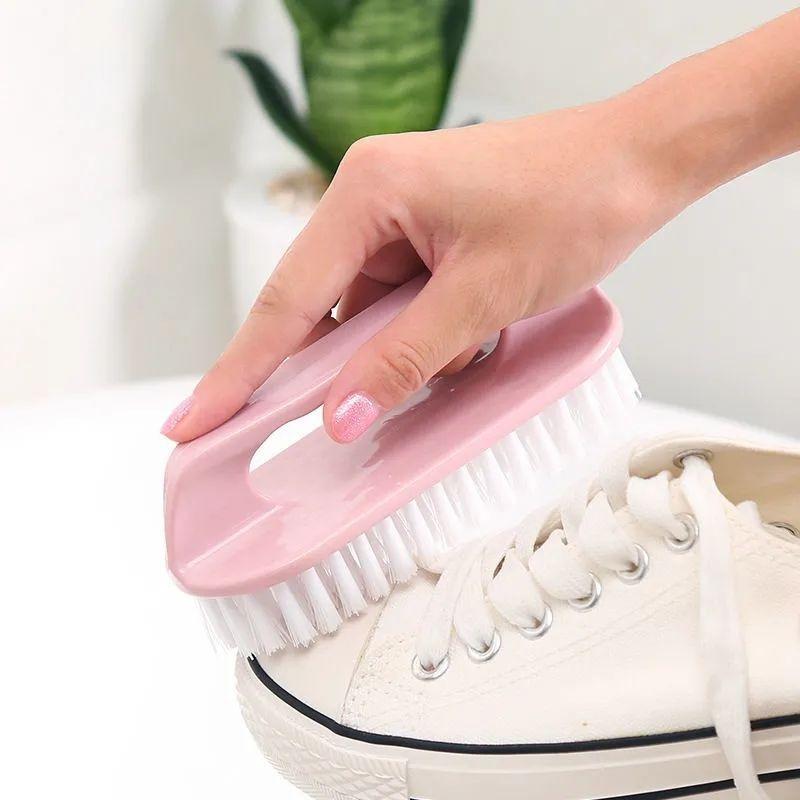 Multifunctional Handheld Cleaning Brush Shoe Brush Laundry and Bathroom Durable Plastic Manual Power-free Mode
