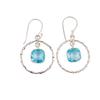 Sky Blue Topaz Gemstone 925 Sterling Silver Jewelry Handmade Hook Earrings1.60" EE-60-10