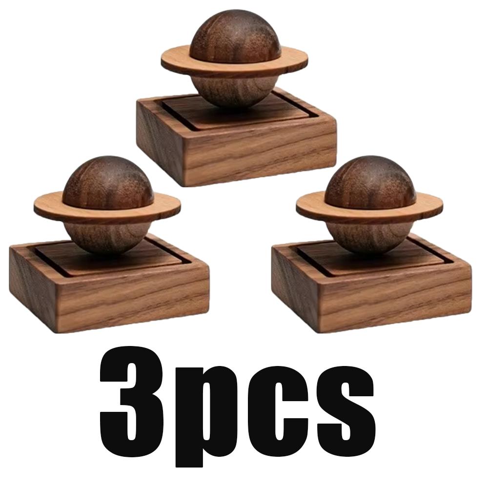 1/2/3pcs Wood Scent No Essential Oil Diffuser Jupiter Shape Fresh Air For Home Office Car Yoga Desktop Decoration Holiday Gifts