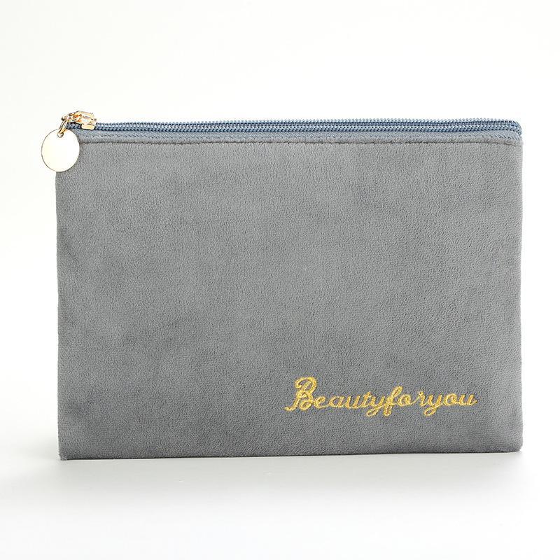 Kosmetik-Flanellbeutel-Set aus Samt: Handliche Aufbewahrung für Make-up, Lippenstift und Reise-Toilettenartikel