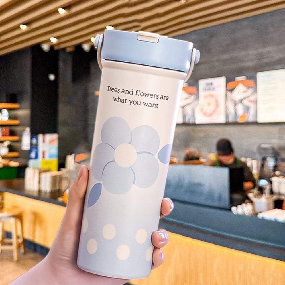 316 Stainless Steel Water Cup Leak-proof Straw Cup Portable Cartoon Insulated Cup