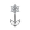 Mote Hjerte Blomst Formet Navlepiercing Ornament Vanndråpe Navlepiercing Anheng Magepiercing Kvinner Kroppssmykker
