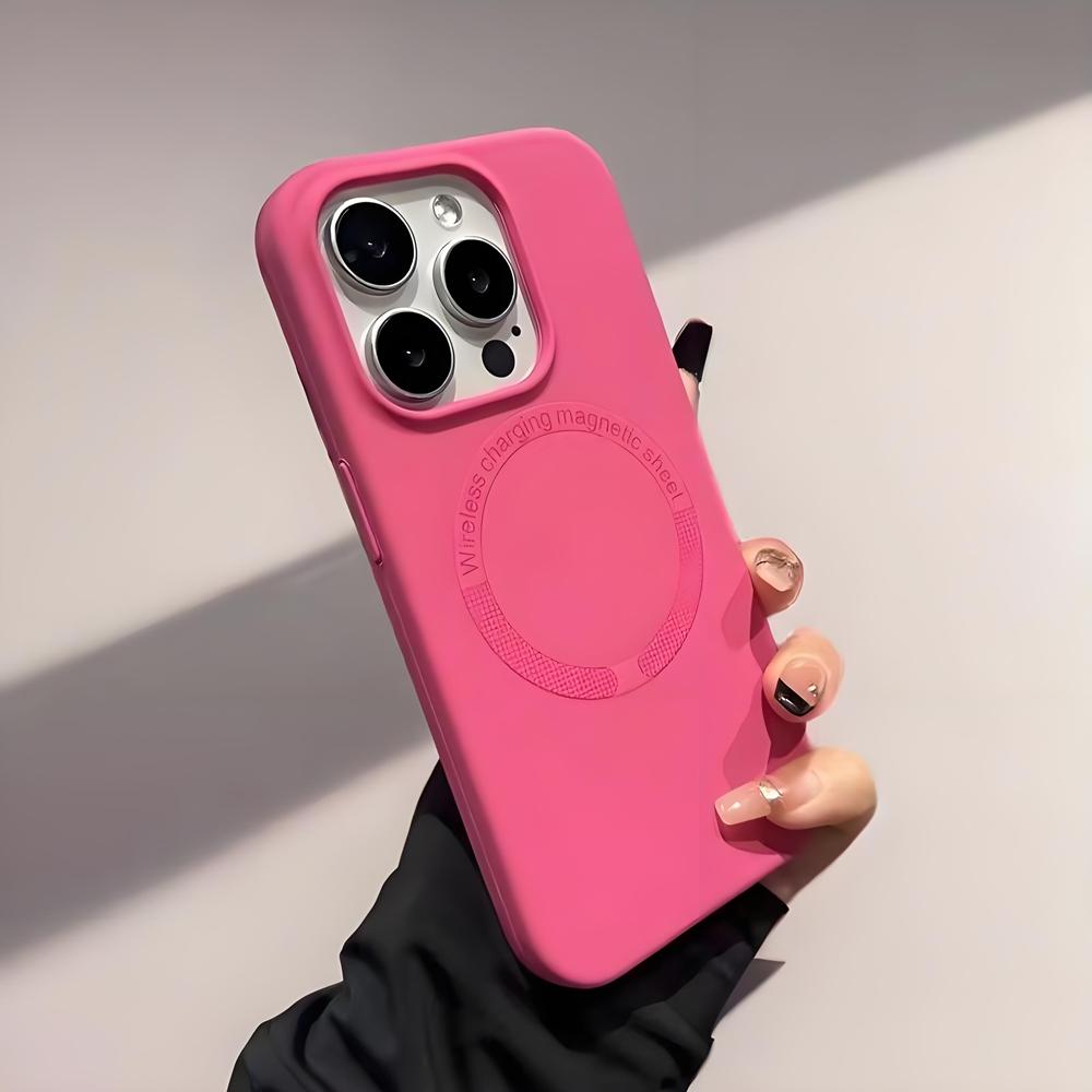 MagSafe Liquid Silicone Phone Case for Apple iPhone 16Promax - Mykt silikon, fallbestandig telefondeksel for Apple iPhone 16/15/14/13/12/Pro/Promax