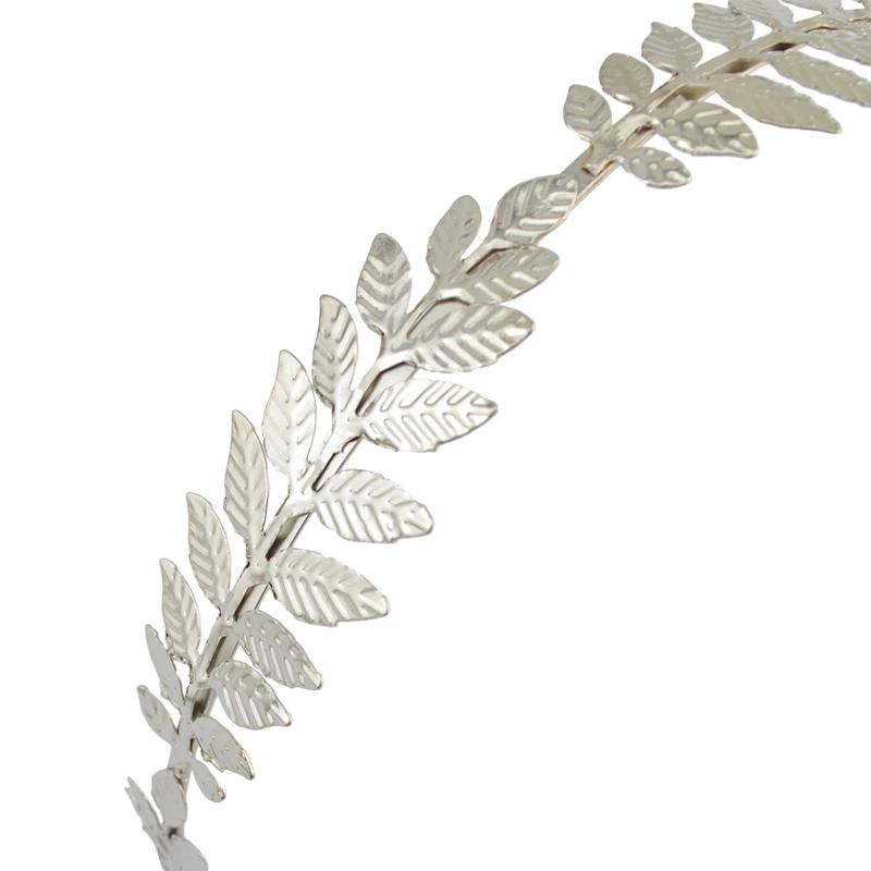Fashion Gold Leaf Crown Laurel Tiara Grecian Leaf Back Headpiece Pearl Wedding Tiara Headband Hair Crown Bridal Hair Accessories