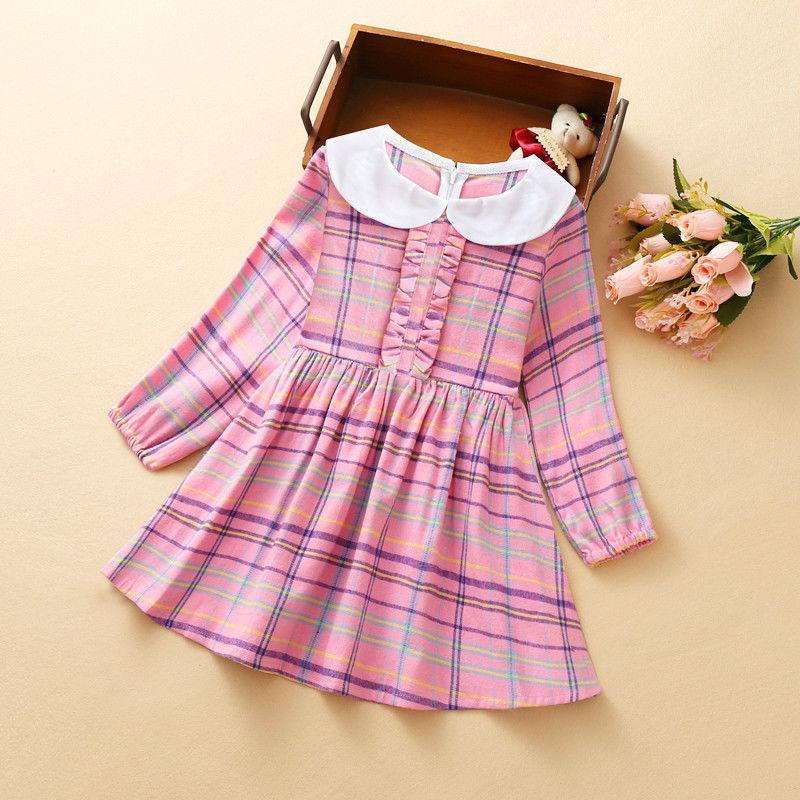 Girls' Dress Children's Floral Dress Stylish New Korean Style for Spring Autumn and Winter Long-sleeved Dress Base Layer Dress