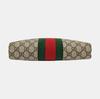 [Pre-Owned] GG Supreme Vintage Logo Stripe Web Canvas Clutch - Excellent #UQHQU1