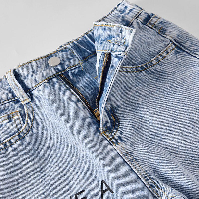 6-14 Years Kids Girls Denim Pants Ripped Jeans