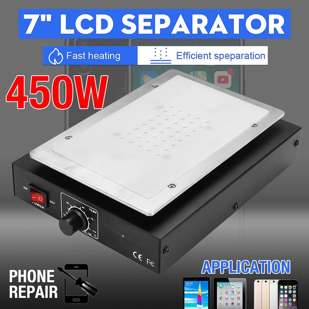 Screen Separator Auto Heating Metal Phone Repair Machine Glass Removal Heating Platform Plate for LCD Screen Separators 450W Black