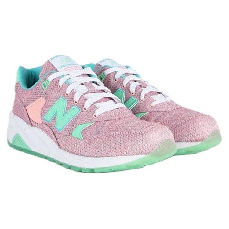 New Balance 580 Mesh Synthetic Grey Pink Red WRT580SA Women Lifestyle Running Shoe