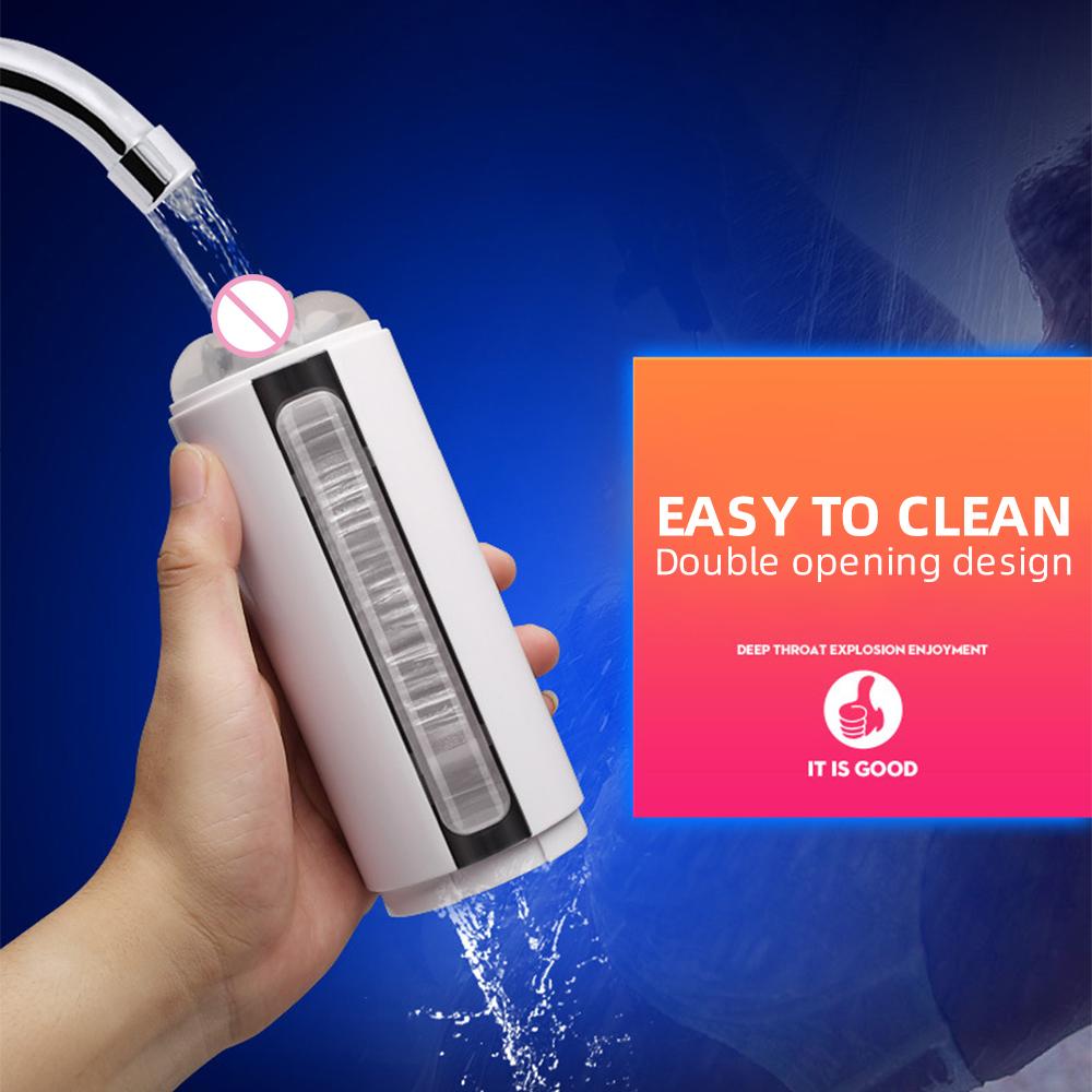 Male Masturbator Fully Automatic Telescopic Heating Strong Sucking Masturbation Cup Pussy Adult Sextoy For Men Erotic Real Pussy