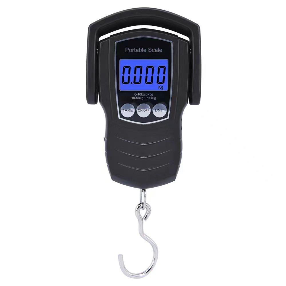 110lb/50kg Luggage Scale with Backlit LCD Display Fish Weighing Scale Hanging Hook Scale for Outdoor Travel Fishing Accessories