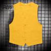 Gilet da Volontario Abbigliamento da Lavoro Gilet Scollo a V Senza Maniche Colore Unito Bottoni Singolo Petto Tasche Abbigliamento da Lavoro Cardigan Lavoratori della Comunità