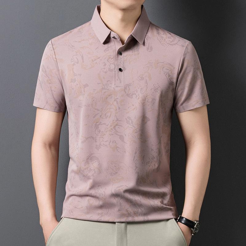 Men spolo Ice Printed Short Sleeve Summer Fashion Casual T-Shirt M