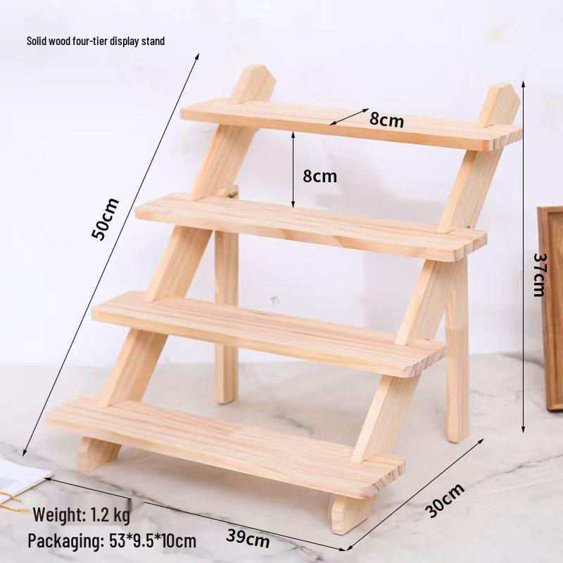 Multi-layer Solid Wood Jewelry Stand for Earrings, Rings & Accessories