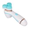 Electric Facial Cleansing Brush 3 Head Massage Facial Exfoliating Silicone Rechargeable Face Scrubber Portable Device