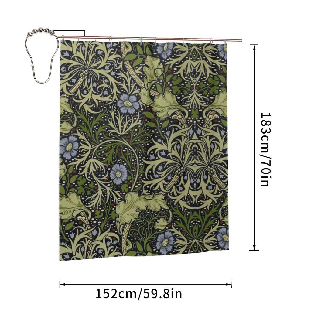 Tenda Doccia Alghe William Morris Bagno Poliestere Impermeabile Tende da Bagno Con Ganci