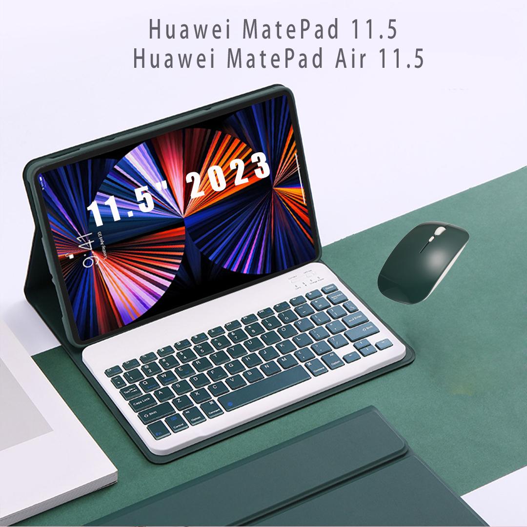 

Чехол для планшета Huawei Matepad 11.5/Air 11.5 2023 с клавиатурой/мышью/ matepad 11.5/air11.5 зелёный