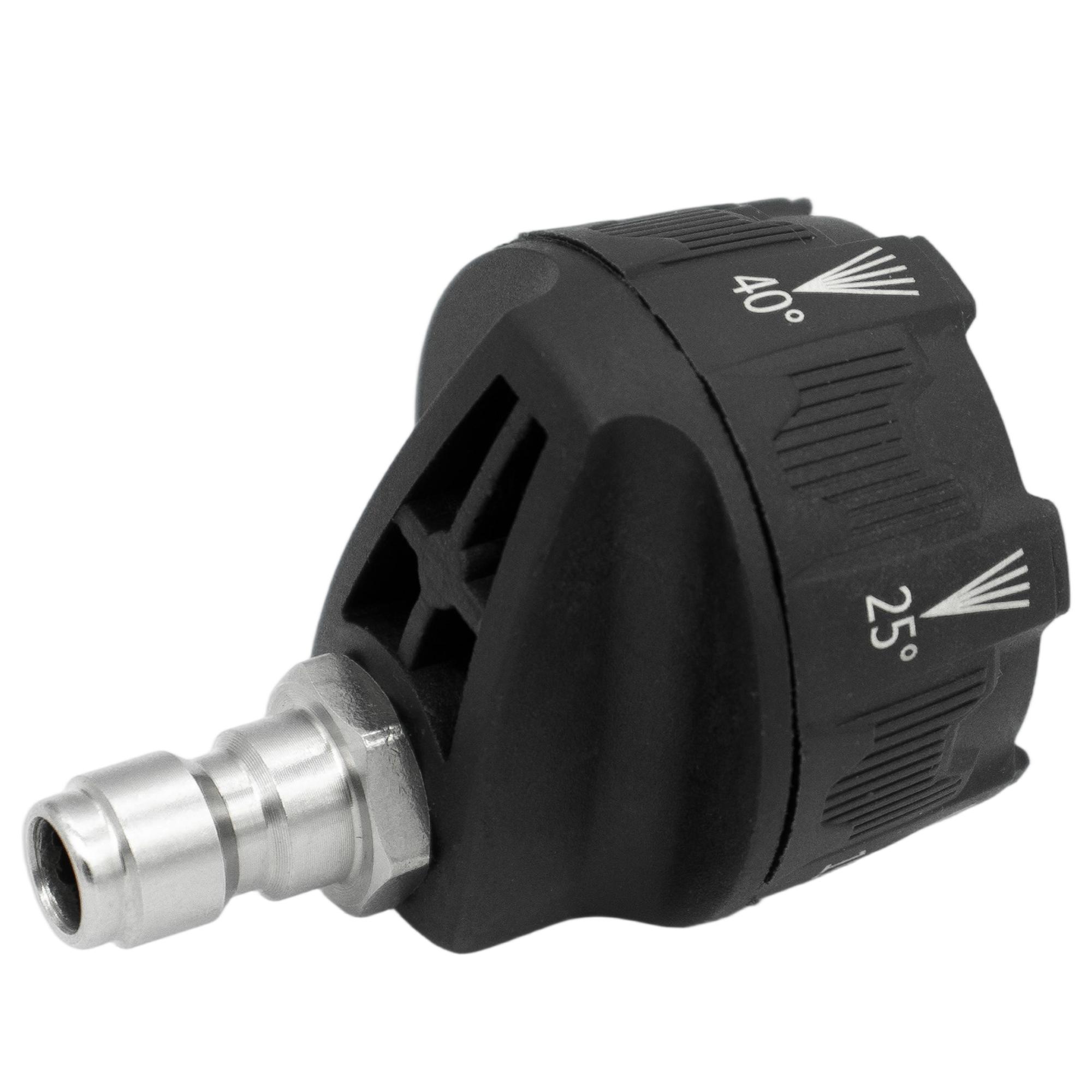

6 in 1 Power Washer Nozzle s 4000psi With 1/4 Inch Quick Connector,0 15 25 40 65 Degree Rotation Watering Rinse Soap Nozzle Tip