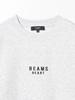 Beams Heart Men's LT.GREY Sweatshirt with Embroidered Logo, Size L