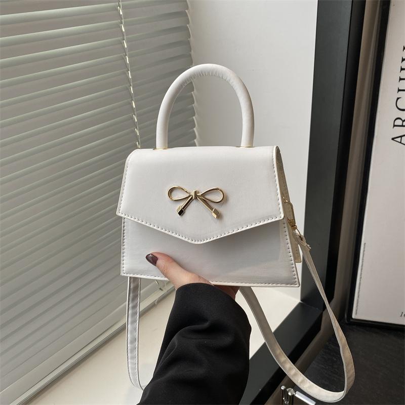 Bow square bag women's foreign versatile handbag 2025 new texture shoulder messenger bag women's bag wholesale