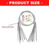 Stainless Steel Knitting Needle 100cm Long With Stitching Markers Great For Handcraft