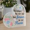 1pc Heart Shaped Acrylic Sign Table Decor, No Longer by Our Side. But Forever In Our Hearts, Desktop Decoration  