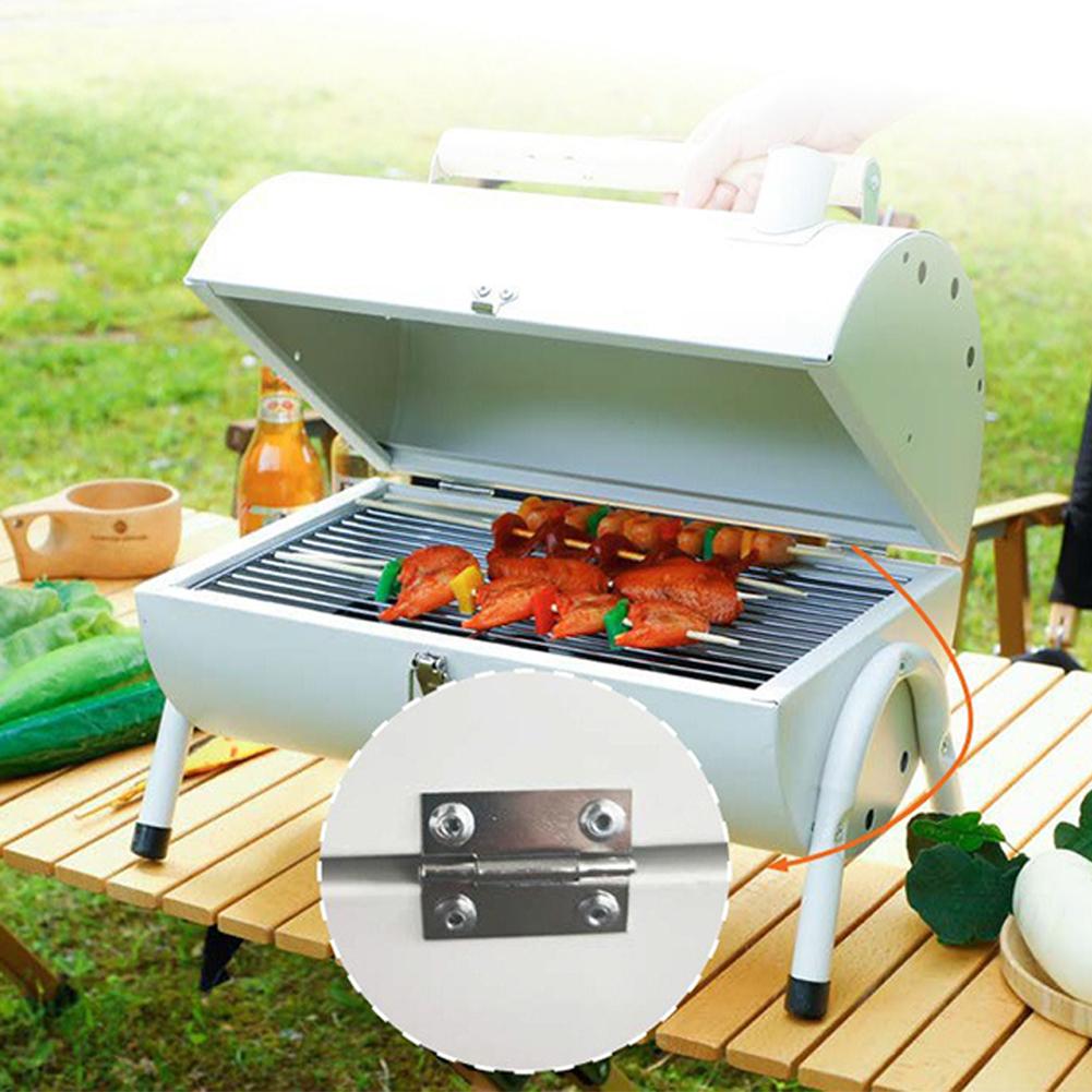 Portable Dual Purpose BBQ Grill Heating Stoves with Handle Camping Barbecue Grill Rack Net Firewood Stove Ironwork BBQ Grill