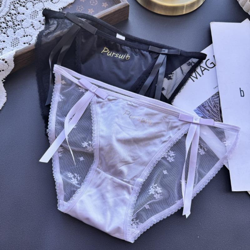 Ladies Spring Summer Cute Sexy Ice Silk Gauze Low Waist Panties