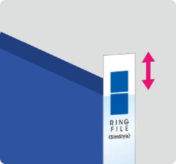 KOKUYO Slim Ring Holds 180 A4 Light URFC420LB File, 2-Ring Hole, Sheets, Blue,
